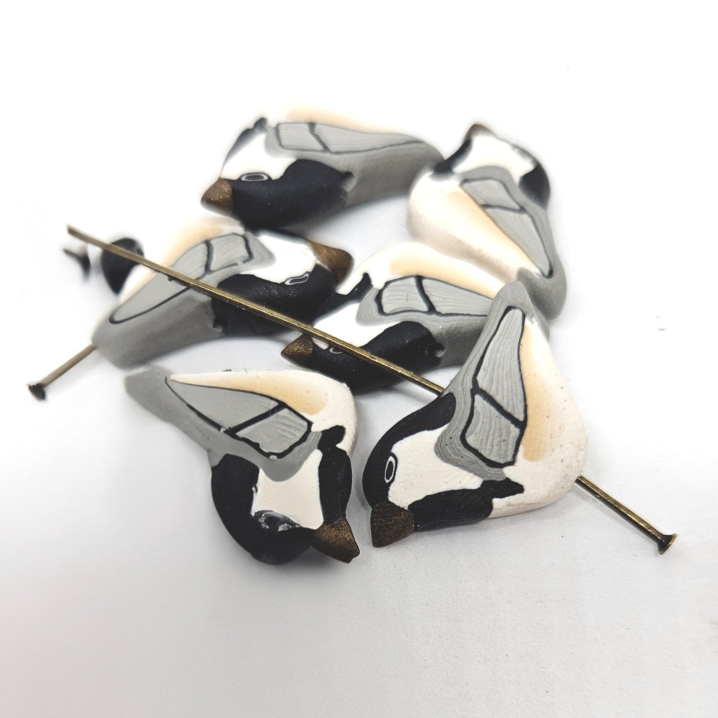 Chickadee Bird Beads