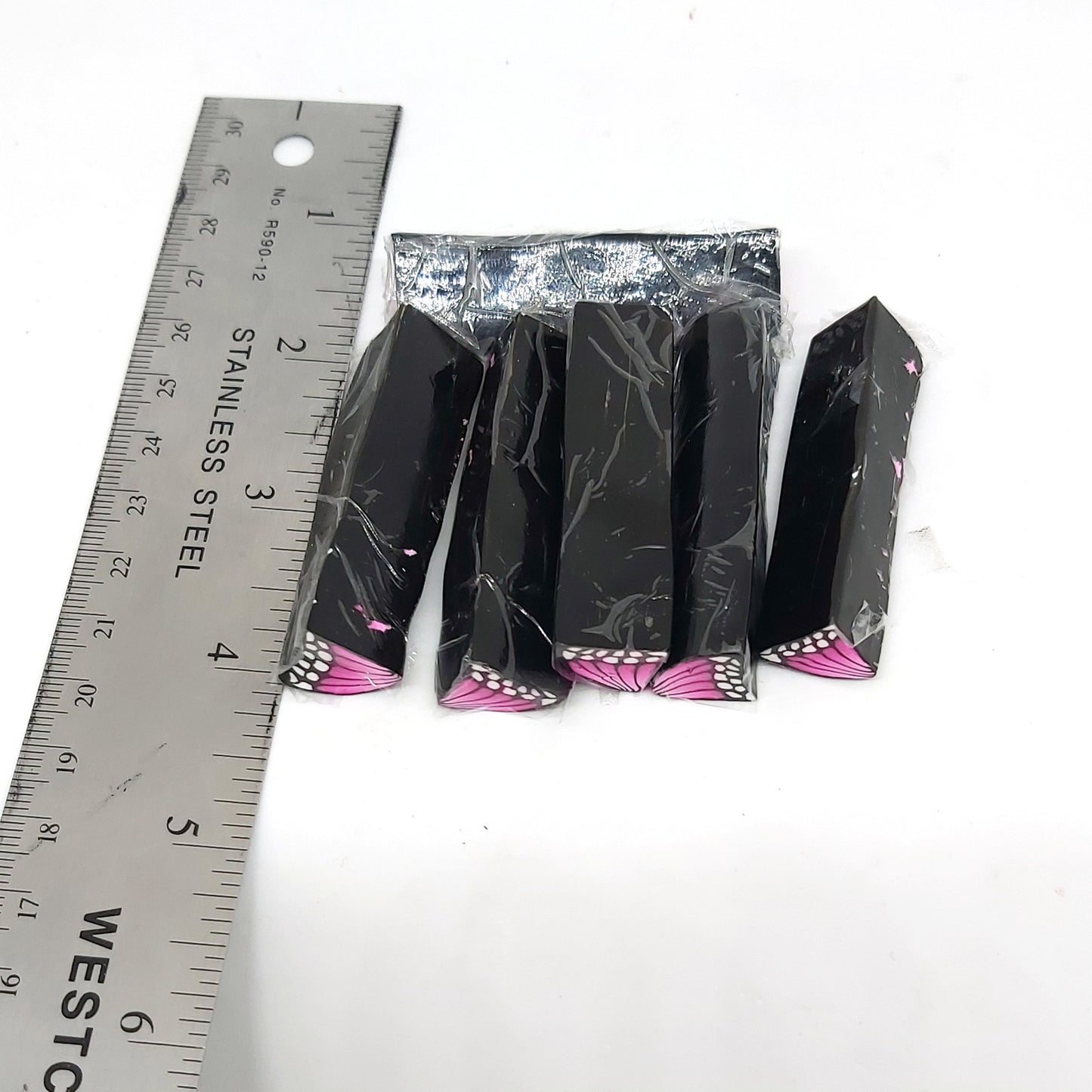 Hot Pink Butterfly Wing Cane